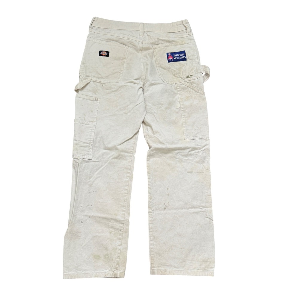 Dickies Sherwin Williams White Painter Carpenter Pants 30x30 Distressed Mens